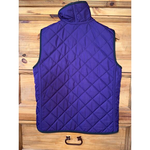 Lauren Ralph Lauren Black and Purple Quilted Vest with Gold Details - Picture 10 of 10